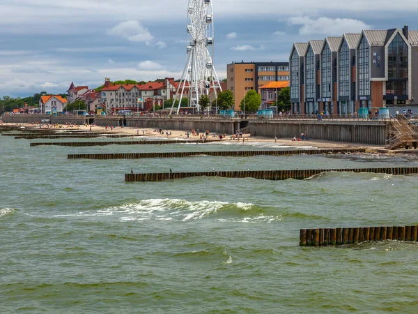 Zelenogradsk Russland Juni 2021 Farbenfrohe Skyline Meeresufer — Stockfoto