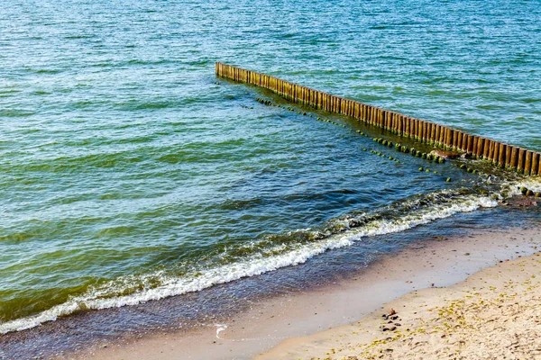 Vague Mer Pierres Humides Fond Naturel — Photo