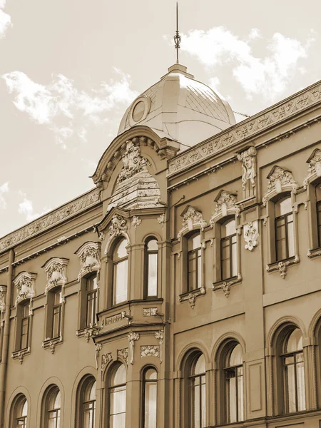 Petrohrad Rusko Července2021 Fragment Fasády Budovy Historické Části Města — Stock fotografie