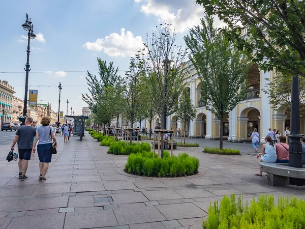 Sankt Petersburg Russland Juli 2021 Newski Prospekt Ist Die Hauptstraße — Stockfoto