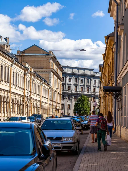 Saint Pétersbourg Russie Juillet 2021 Vue Rue Sur Île Vassilievski — Photo