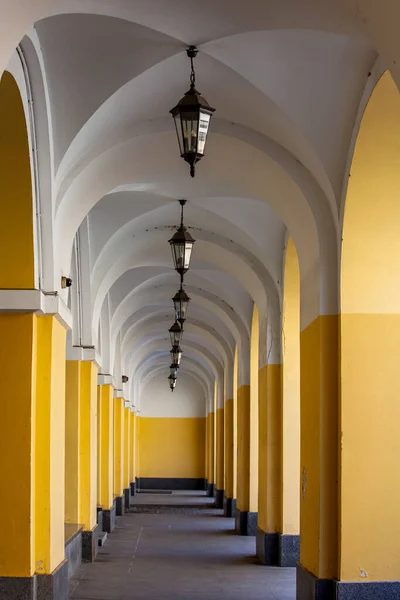 Petersburg Rusland Juli 2021 Fragment Van Externe Galerij Historische Straat — Stockfoto