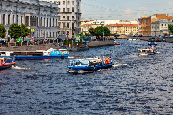 San Pietroburgo Russia Luglio 2021 Vista Sul Fiume Fontanka Sui — Foto Stock