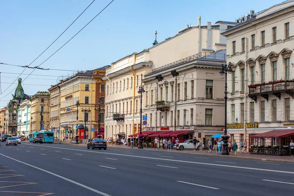 San Petersburgo Rusia Julio 2021 Nevsky Prospecto Calle Principal Ciudad — Foto de Stock