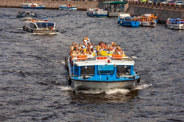 Petersburg Rusland Juli 2021 Uitzicht Rivier Fontanka Pittoreske Oevers Het — Stockfoto