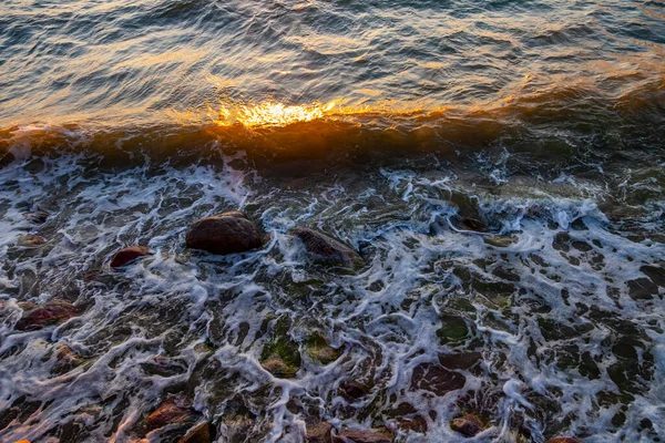 Paisagem Marítima Pôr Sol Natureza Fundo — Fotografia de Stock