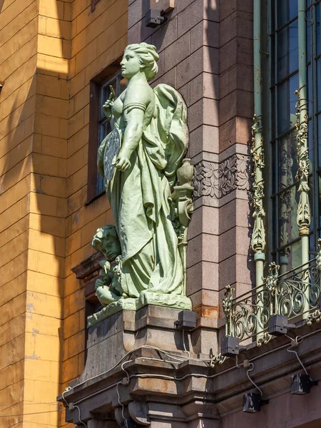 Petrohrad Rusko Července2021 Nevsky Vyhlídka Hlavní Ulice Města Fragment Fasády — Stock fotografie