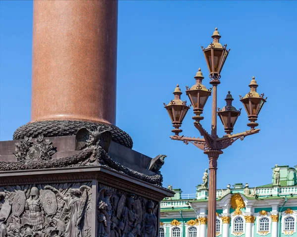 San Petersburgo Rusia Julio 2021 Hermosa Lámpara Calle Plaza Dvortsovaya — Foto de Stock