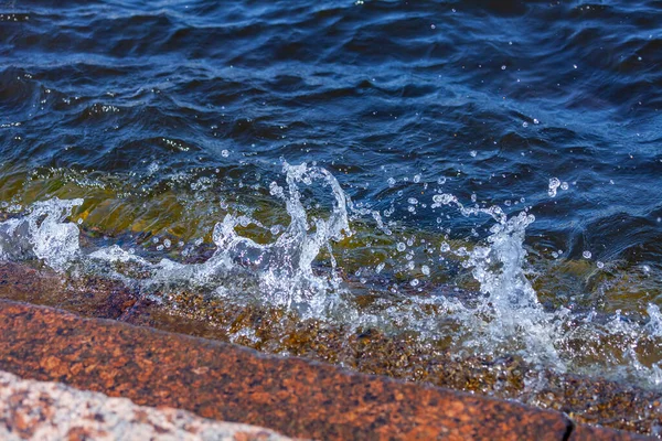 Петербурге Высокая Вода Неве Естественный Фон — стоковое фото
