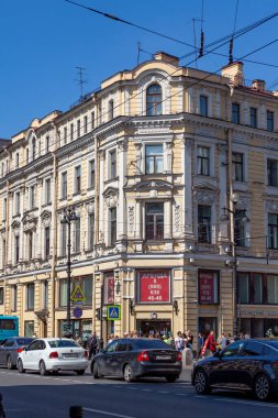 Saint Petersburg, Rusya, 27 Temmuz 2021. Nevsky, şehrin ana caddesi.