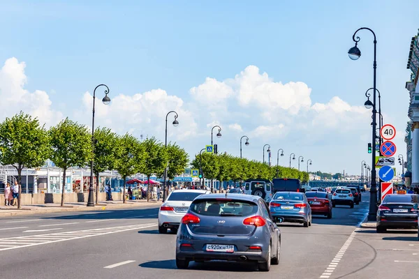 Saint Petersburg Rusya Temmuz 2021 Neva Nehri Nin Manzarası Seti — Stok fotoğraf