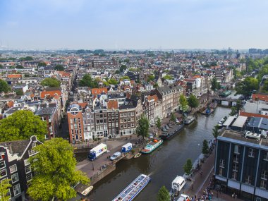 Amsterdam, Hollanda, üzerinde 10 Temmuz 2014. westerkerk anket platformu üzerinden kenti