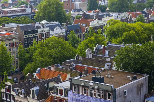Amsterdam, Hollanda, üzerinde 10 Temmuz 2014. westerkerk anket platformu üzerinden kenti — Stok fotoğraf