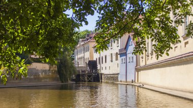 Prague, Çek Cumhuriyeti, 10 Temmuz 2010. chertovka Nehri set of görünümü