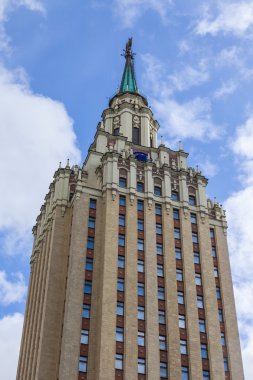 Moskova, Rusya, on Ağustos 30, 2014. Moskova gökdelenler mimari detaylar