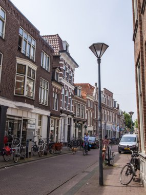 Haarlem, Hollanda-11 Temmuz 2014 tarihinde. tipik bir kent manzaralı