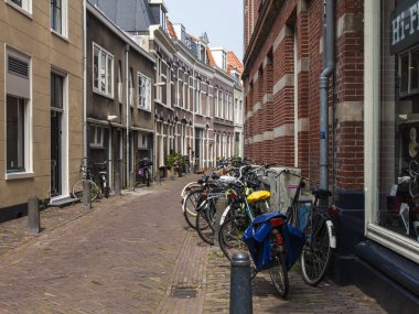 Haarlem, Hollanda-11 Temmuz 2014 tarihinde. tipik bir kent manzaralı