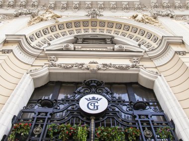 Moscow, Rusya Federasyonu, 9 Eylül 2014 tarihinde. tipik mimari detaylar eski Moskova evler