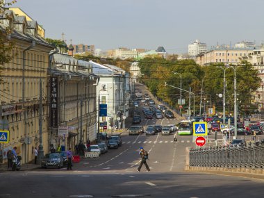 Moscow, Rusya Federasyonu, 9 Eylül 2014 tarihinde. tipik şehir manzarası