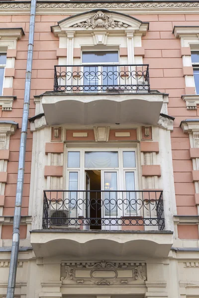 Moscow, Russia, on September 9, 2014. Typical architectural details of old Moscow houses — Stock Photo, Image