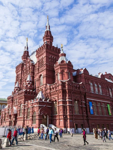 Moscou, Rússia, em 9 de setembro de 2024. Museu Histórico Estadual arquitetura geral na Praça Vermelha — Fotografia de Stock