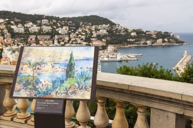 Nice, Fransa, 16 Ekim 2012 tarihinde. city port ve dolgu bizden görünüm