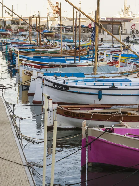Nice, France, on October 16, 2012. The boats moored in port — Stock Photo, Image