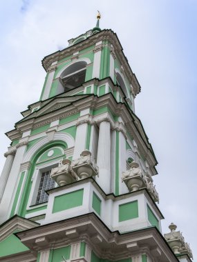 Moskova, Rusya, 23 Eylül 2014 tarihinde. Ortodoks tapınağın Mimari Detaylar