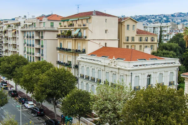 Nice, France, le 16 octobre 2012. Vue sur la ville depuis un point culminant — Photo