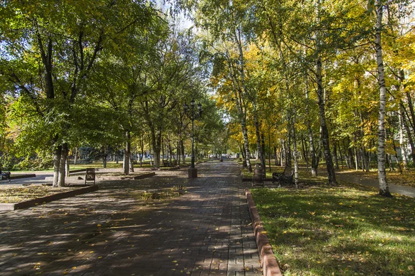 Pushkino, Rusia, el 30 de septiembre de 2014. Día de otoño. Boulevard . —  Fotos de Stock