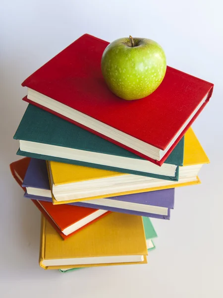 Rough pile of vintage books in multi-colored covers — Stock Photo, Image