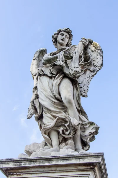 Rome, Italy, on October 10, 2012. A sculpture the Angel decorating the Sacred Angel the bridge — Stock Photo, Image