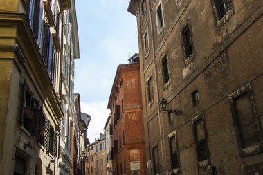 Roma, İtalya, 10 Ekim 2012 tarihinde. Mimari Detaylar eski evler