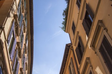 Roma, İtalya, 10 Ekim 2012 tarihinde. Mimari Detaylar eski evler