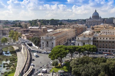 Roma, İtalya, 10 Ekim 2012 tarihinde. tipik kentsel görünümü