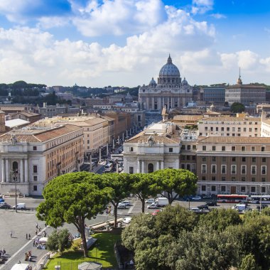 Roma, İtalya, 10 Ekim 2012 tarihinde. tipik kentsel görünümü