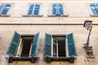 Roma, İtalya, 10 Ekim 2012 tarihinde. Mimari Detaylar eski evler