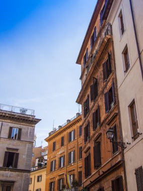 Roma, İtalya, 10 Ekim 2012 tarihinde. Mimari Detaylar eski evler