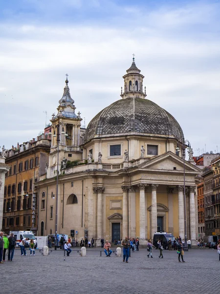 10 Ekim 2013 tarihinde, Roma, İtalya. Santa Maria dei Miracoli Kilisesi
