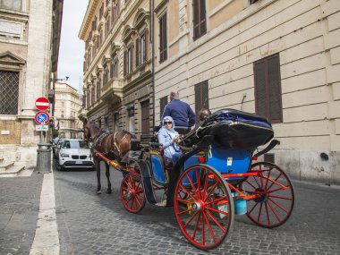 10 Ekim 2013 tarihinde, Roma, İtalya. Turistler gezi gidin