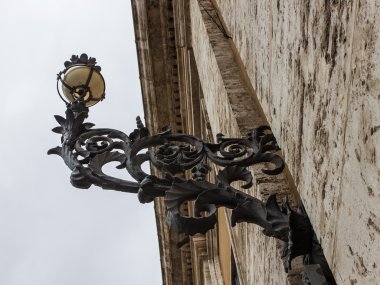 21 Şubat 2010 tarihinde, Roma, İtalya. Eski sokak lambası