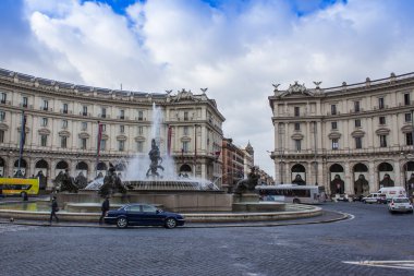 21 Şubat 2010 tarihinde, Roma, İtalya. Çeşme Cumhuriyet meydanında