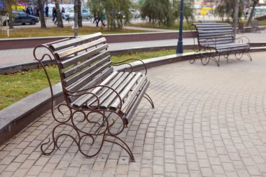 sonbahar Park'taki eski tezgah