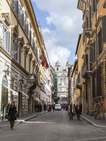 Rome, Italië, op februari 23, 2010. Typisch stedelijke weergave. Toeristen attracties gaan — Stockfoto