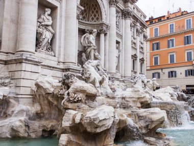 Roma, İtalya, 24 Şubat 2010. İyi bilinen çeşme Trevi, şehrin tanınabilir yerler