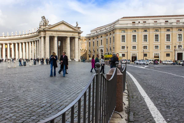 Roma, Itália, em 24 de fevereiro de 2010. Vista urbana. Fronteira do Vaticano — Fotografia de Stock