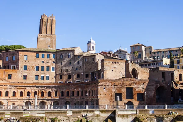 25 Şubat 2010 tarihinde, Roma, İtalya. Antik yapıların kalıntıları. Arkeolojik kazı yerinin