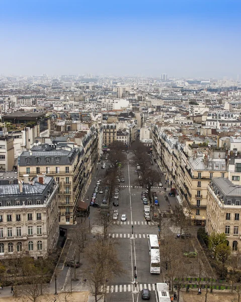 Paris, France, on March 26, 2011. A view from a survey platform on the Triumphal Arch — Stock Photo, Image