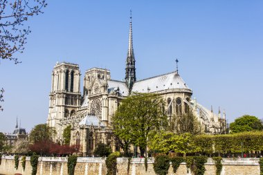27 Mart 2011 tarihinde, Paris, Fransa. Notre-Dame. Notre-Dame Paris en bilinen manzaraları biridir