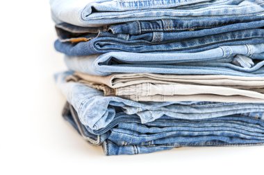 Bir gösteri pencere Shop çivit renk kot